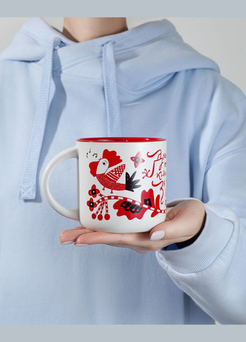 Патріотична керамічна чашка 350 мл "Поклик серця" (з принтом по всій площі чашки) Gifty (292014286)