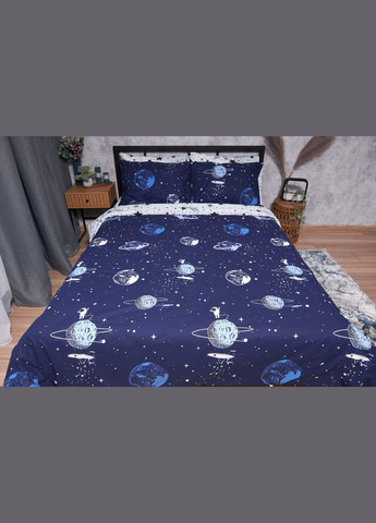 Комплект постельного белья Ranforce Elite «» двуспальный 175х210 наволочки 2х70х70 (MS-820001710) Moon&Star cosmos (285717009)