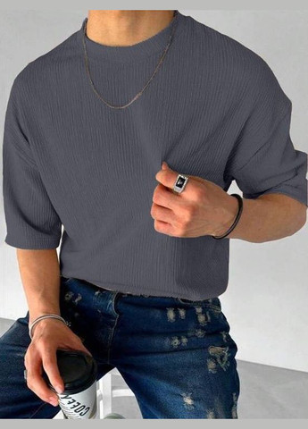 Графитовая футболка мужская с коротким рукавом Гермес