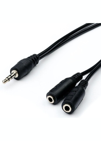 Адаптер перехідник 16850 — Mini-Jack 3.5 тато — 2 * Mini-Jack 3.5 мама 10 см Atcom (303207924)