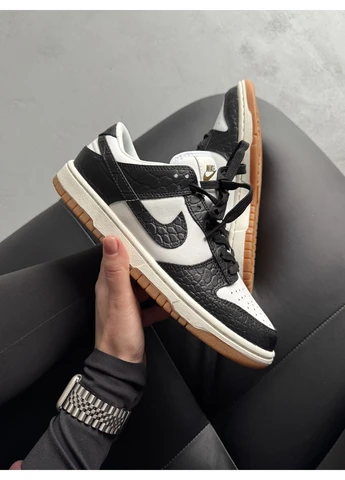 Білі літні кросівки nike dunk low lx white/black найк данк No Brand