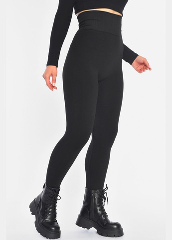 Лосини жіночі на штучному хутрі чорного кольору Let's Shop (303677968)