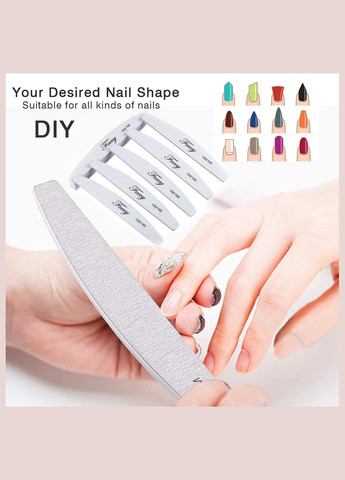 Пилка для ногтей Двойная сторона маникюрной пилы для ногтей 100/180 Feecy MJX (297707751)