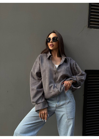 🧥 Бомбер из искусственной замши |подложка | Размерная сетка в описании DK/DL Мода без кордонів на молнии (360861369)