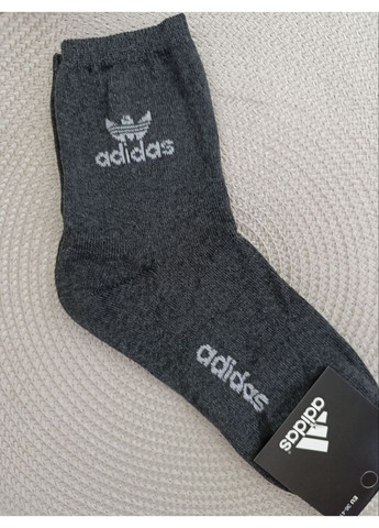 Темно-сірі шкарпетки підліткові з логотипом, високі, розмір 36-41, туреччина логотипи всесезон (361893763)