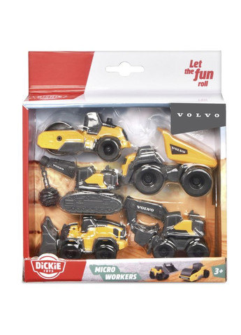Ігровий набір Вольво Мікроробітники, 5 машин () Dickie toys 3722008 (361658914)