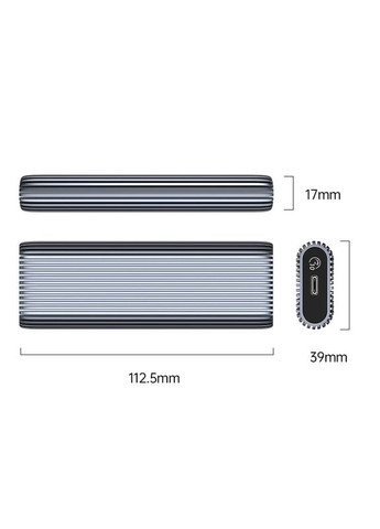 Корпус алюминиевый карман для SSD М2 AM2C3-G2 с поддержкой M.2 NVMe и высокоскоростным подключением Type-C Orico (361292750)