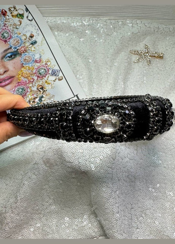 Роскошный обруч для волос бархатный усыпанный камнями Hand Made (330619065)