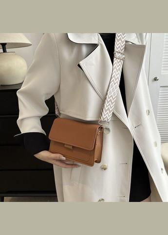 Жіноча сумка 9531 крос-боді бархатна велюрова замшева коричнева No Brand (303323070)