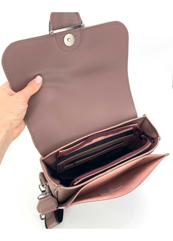 Женская сумка лиловая из экокожи с двумя отделениями для мелочей и регулируемым ремнем ProDobro (367267906)