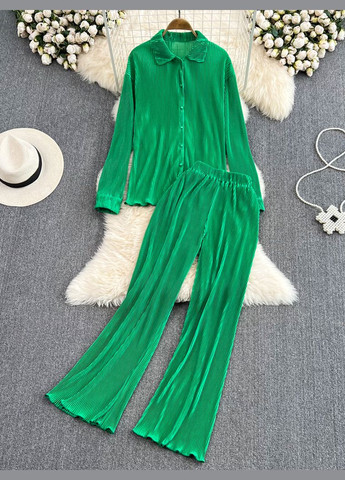 Женский летний брючный костюм KK-102 Зеленый Number Nine (271683061)