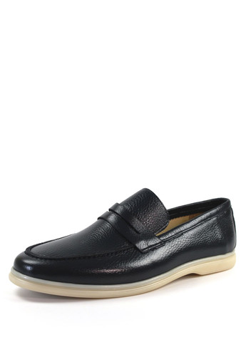 Темно-синие кэжуал мужские лоферы из натуральной кожи It-Girl без шнурков