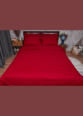 Комплект постельного белья Бязь Gold Люкс семейный 143х210х2 наволочки 2х40х60 (MS-820003140) Moon&Star Cherry Red (288043979)