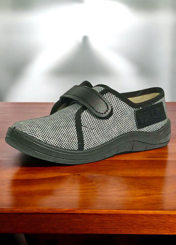 Темно-сірі ортопедичні кеди текстильні на липучках Waldi