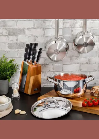Кастрюля Chef line 163102016 16 см 1.4 л серебристая Barazzoni (381708543)