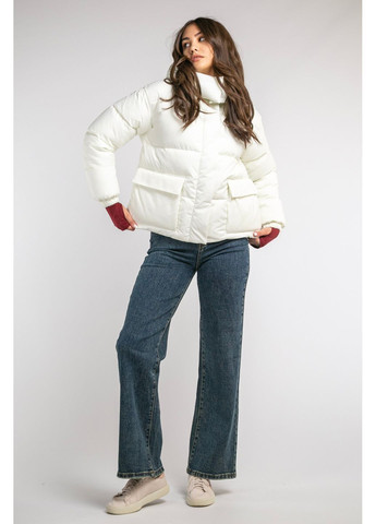 Молочна зимня куртка зимова з кишенями dd CHICLY