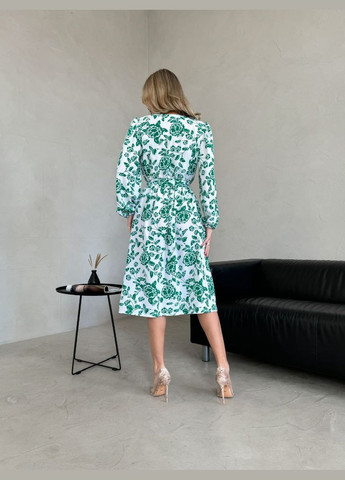 Зелена повсякденний сукня міді з розрізом profitV