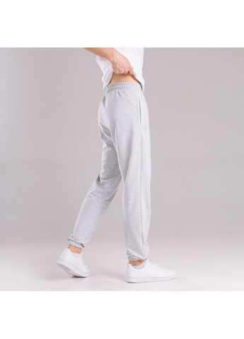 Чоловічі демісезонні спортивні штани бавовняні світло-сірі No Brand (354308104)