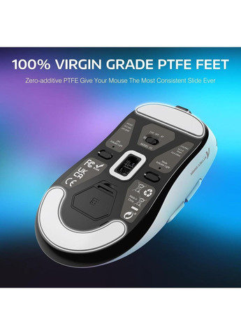 Ігрова бездротова миша X3 PRO White PAW3395, 4K/8K Гц ATTACK SHARK (370202807)