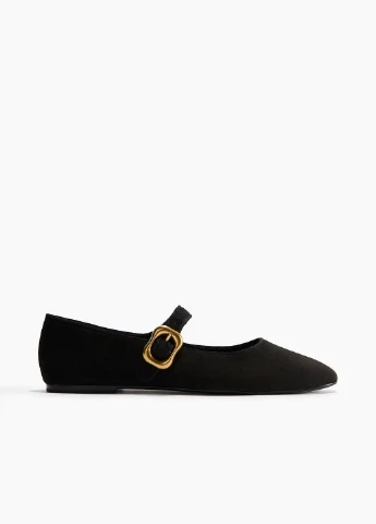 Жіночі балетки H&M | чорні однотонні (386099368)