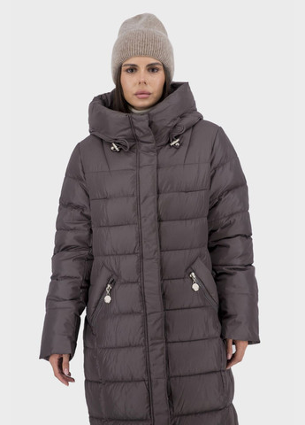 Коричневый зимний Пуховик No Brand