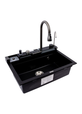 Гранитная мойка IRENA 6846 матовая Черная Valeso (361145687)