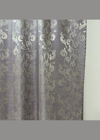 Комплект штор жаккардових з вензельним візерунком — 2 шт. (1.5×2.7 м) бузкового кольору No Brand (331145696)