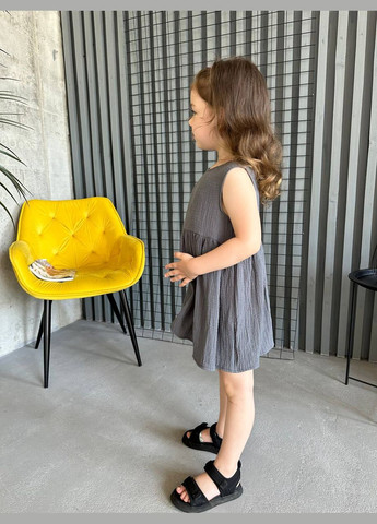 Графітова дитяча сукня з мусліну Adelante (330105717)