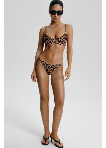 Комбинированный летний купальник раздельный серебряный 721 Papaya