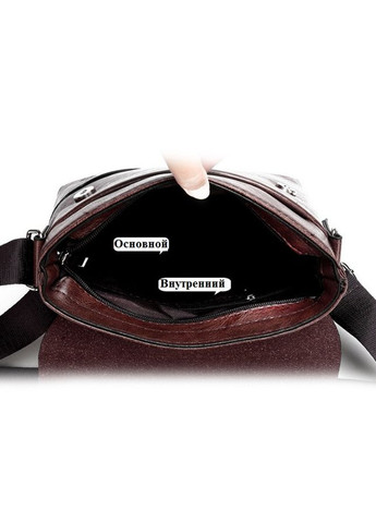 Мужская сумка через плечо экокожа черная ProDobro (365255078)