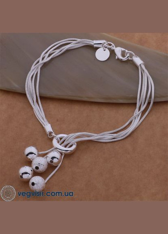 Набір підвіска та браслет із кулями Вісячі Буси кулон стерл. ср. проба tiffany комплект No Brand (338436207)