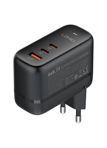Мережевий зарядний пристрій — адаптер живлення Q366 3 порти 65 W Ldnio (299424821)