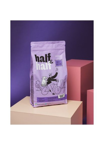 Сухий корм Half&Half для дорослих собак середніх порід, із яловичиною, 2 кг (*) No Brand (323219695)