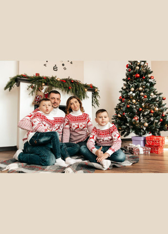 Белый зимний свитер новогодний для девочки redcat No Brand