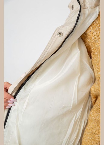 Светло-бежевая демисезонная куртка женская демисезонная с поясом, 207r2023 Ager