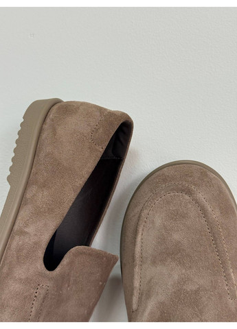 No Brand Стильні жіночі лофери лофери бежевий з натуральна замша, — демісезон (355411889)