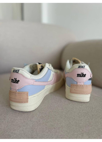 Рожеві Осінні кросівки чоловічі nike air force shadow beige pink найк аір форс 1 преміум No Brand
