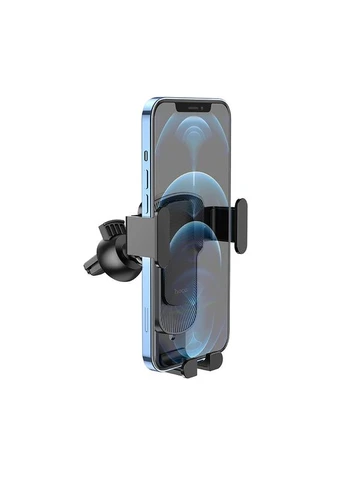 Автотримач для телефона CA103 vertical and horizontal air outlet gravity car holder Black Metal Gray Hoco (389915527)