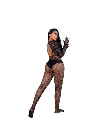 Комбінезони сітка Сафарі Сексуальний бодістокінг Еротична Одяг One size S&L чорний силікон