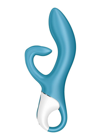 Вібратор-кролик із потрійним відростком Embrace me Turquoise, 2 мотори, діаметр 3,6 см Satisfyer (366876115)