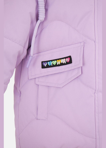 Сиреневая зимняя куртка для девочки цвет сиреневый цб-00254647 YUESHUN