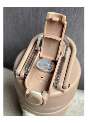 Термос дитячий «Cute Bear» поїлка з трубочкою нержавіюча сталь 420 мл Коричневий No Brand (363831091)