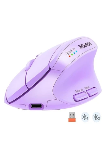 Мышь 2.4G+Bluetooth Office Vertical Mouse BTM008 |800-1200-1600-2400dpi, 400h, Type-C charging| MEETION (388774663)