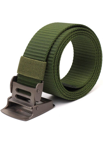 Міцний чоловічий ремінь з металевою пряжкою з текстилю 20595 Зелений Vintage (329150121)