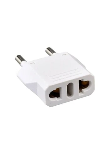 Перехідник мережевий EU Plug Adapter мідь протиударний для пристроїв білий PRC (370164006)