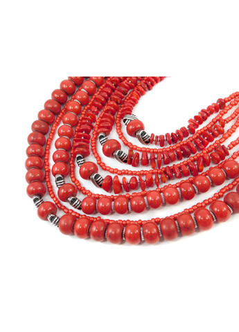 Эксклюзивное ожерелье "Девьятирядне" Коралл (Коллекция "Этника") Fursa fashion (322314658)