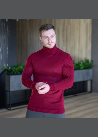 Красный демисезонный классический мужской свитер красный однотонный Freedom