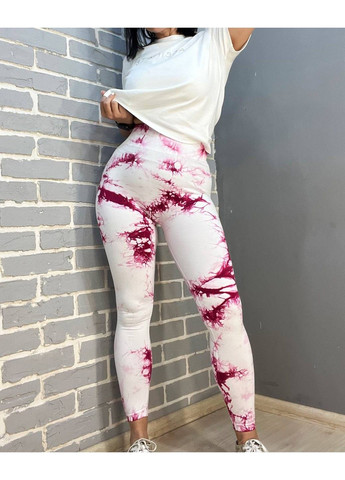 Белые лосины женскиеlady hurem 18160 мраморные пуш-ап широкий пояс утяжка No Brand