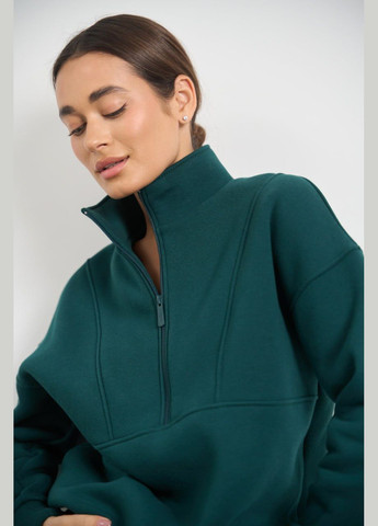 Женский теплый костюм тринитка на флисе цвет зеленый р.L 449082 New Trend (282928056)