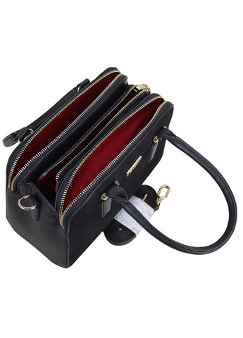 Сумка жіноча з натуральної замші чорна (Д/Ш/В) 26х12х18 (см) Karya (362732742)